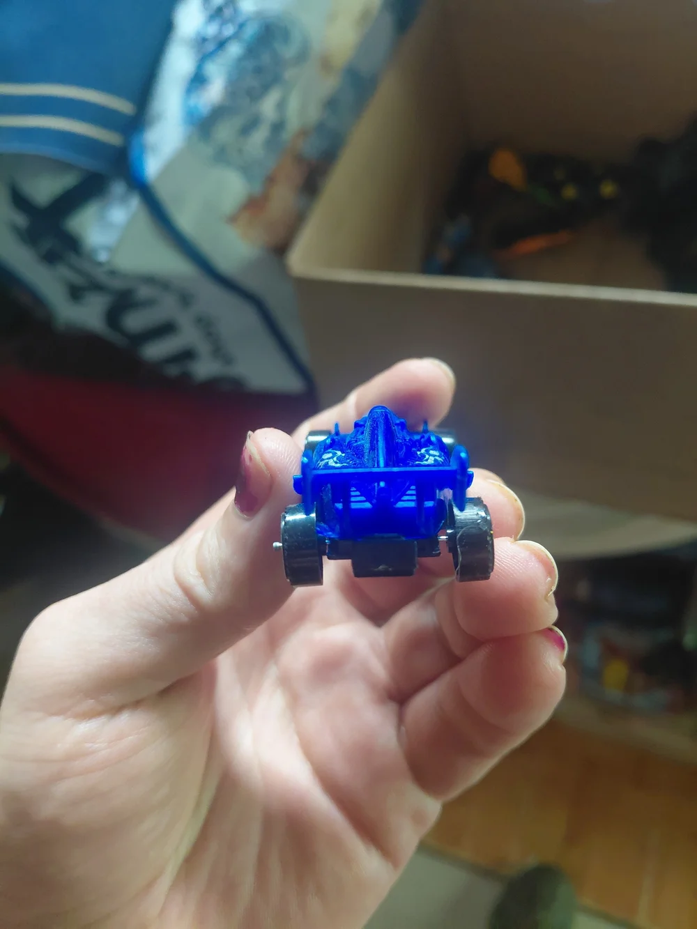 wondertreats diecast plastic formula one car blue thunder rare